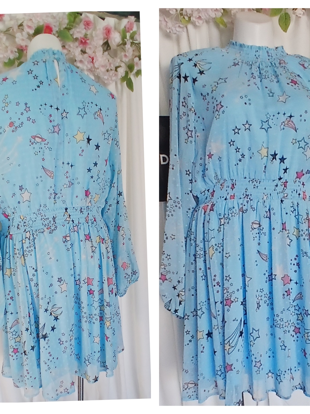 torrid Light Blue Star Print Midi Dress - Picture 7 of 10